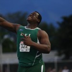 Eldred Henry competes in the 17th Pan Am Jr. Championships Shot Put in Medellin, Colombia, where he placed 4th for the best ever finish by a BVI athlete in the competition. PHOTO: Liga de Atletismo DeAntioquia