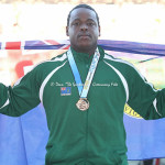 Shot Putter and Discus Thrower Eldred Henry, a Central Arizona freshman will lead the team  to the Pan Am Jr. Championships. PHOTO Credit: Dean "The Sportsman" Greenaway