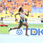 Karene King competing in the 14th IAAF World Championships in Moscow, Russia. PHOTO Credit: Dean "The Sportsman" Greenaway