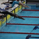 Amarah Phillip takes the dive in lane 2 for the 50m Butterfly