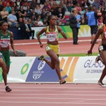Karene King in the 100m heats