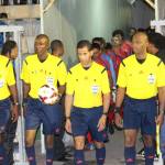 Norval Young officiates at Caribbean Football Union U17 in Championship in Haiti. Photo: Provided