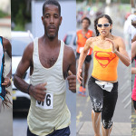 Two-times defending champ, Shane DeGannes, left, 2007 champ, Steven Asson, two-times defending champ, Ruth Ann David, and Katrina Crumpler will be among the top participants in Saturday's race. Photo:  Dean "The Sportsman" Greenaway