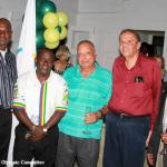 Olympian Lindel Hodge,  Ephraim Penn, President BVIOC, Johnny Hassan, founding member of the BVIOC, Rey O’Neal, Past President BVIOC, Das Surapaneni, committed to sports in the BVI. 