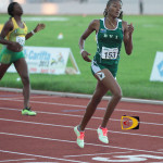 Tarika "Tinker Bell" Moses, seen here competing at the 2013 Carifta Games, returned to action after injuries cut short her 2014 season. She made her 800m debut with a 2:12.46 Indoor National Record in Boston.  Photo: Dean "The Sportsman" Greenaway