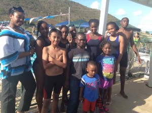 Makos Swim club team members at the St Thomas Swimming Association Spring Swim Meet 2015. Photo: Provided