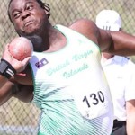 Eldred Henry became the BVI's first athlete to win National Jr. College Championships titles in two different events. He won the Shot Put with a heave of 18.63m and defended his Discus Throw crown with a 50.21m effort. Photo: Dean "The Sportsman" Greenaway