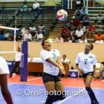 The BVI U18 Girls team lost 3-0 to host nation St Martin at the Eastern Caribbean Volleyball Association (ECVA) Junior Female Championships on Friday July 24, 2015. Photo: Oris Photography