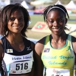 US Virgin Islands Nia Jack, left and the BVI's L'T'Sha Fahie will see 100m action in the IAAF World Youth Championships on Thursday. They have bests of 11.86 and 11.85 seconds respectively. Photo: Dean "The Sportsman" Greenaway
