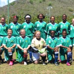 The BVI Girls' Under 17 National Football Team in Nevis for the World Cup Qualifiers  August 22-26, 2015. Photo: Provided 