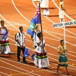 The VI delegation led by flag bearer, Kala Penn at the Opening Ceremony of the #Samoa2015 V Commonwealth Youth Games. Photo: Getty Images