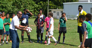 Action from the first CONCACAF "D" License course held in 2015. Photo: BVIFA