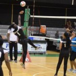 Arianna G. Forbes on the attack for Black Opps in the Virgin Islands Volleyball Association (VIVA) Power League. Photo: Charlie E. Jackson/VINO