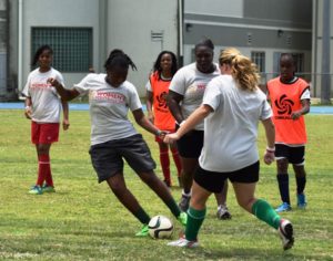 BVI Football Association celebrated CONCACAF World Women’s Day on May 21. Photo: Charlie Jackson/VINO