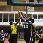 Mad Mix and Stingers do battle during the early rounds of the National Basketball League in Road Town. Photo: Charlie E. Jackson/VINO 