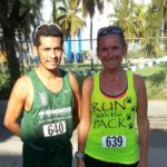 Winners of the opening College Classic Series race on Virgin Gorda, Reuben J. A. Stoby (left) and Kathleen Brownsdon. Photo: Provided