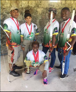 HLSCC & ESHS Students that made up Team BVI to win Archery Cup in Nevis. Photo: Virgin Islands Archers Association
