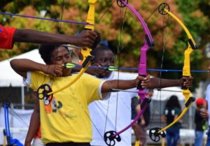 The inaugural Virgin Islands Archery Association’s National Archery in Schools Outdoor Shoot Out was held at the A.O. Shirley Recreation Ground on Saturday February 25, 2017. Photo: Charlie E. Jackson/VINO