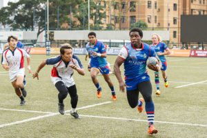 The BVI Rugby Football Union team competed in Hong Kong’s 2017 Kowloon Tens tournament, advancing to the Cup quarter finals, before being knocked out in an extremely close game to Russian team Berdsk from Krasnoyarsk. Photo: BVI House Asia 