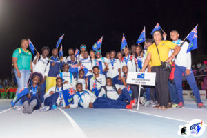 BVI Athletes at the closing ceremony of the 2017 Carifta Games April 15th - April 17th, 2017 in Curacao. Photo: BVIAA
